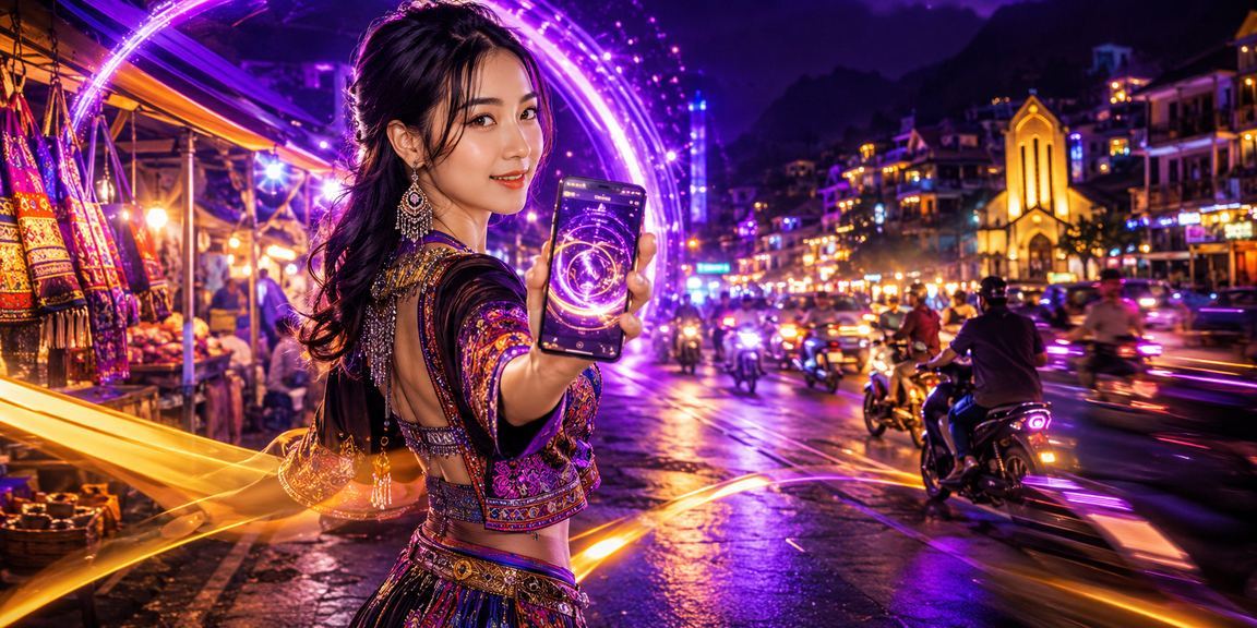 Màn hình điện thoại hiển thị tỷ lệ kèo cược về đêm tại Sa Pa